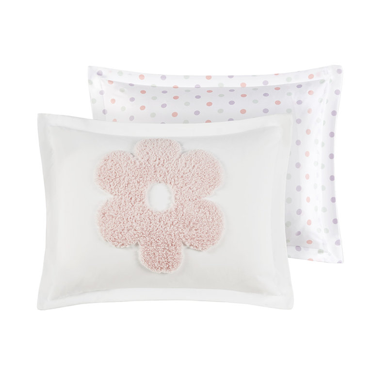 Purple and White Floral Microfiber Kids Full Comforter Set