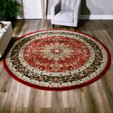 Palfrey Collection Red Traditional Area Rug
