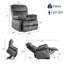Oversize Modern Power Lift Assist Recliner With Heating And Massage