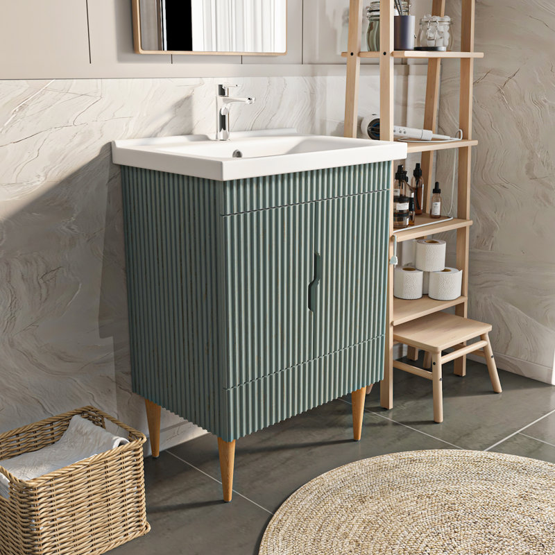 Sahra Bathroom Vanity, Sea Green, 60cm