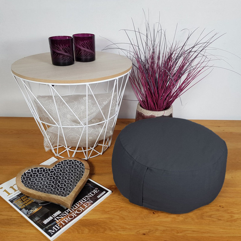 Ersen 31cm Wide Pouffe Ottoman, Anthracite