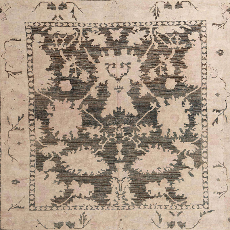 Tapis abstrait moderne 4973, Carré 3 pi
