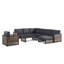 Pawni Teak 6 - Person Outdoor Sectional Seating Group with Custom Covers-1515899018