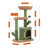 Oasis Series 32-Inch Cactus Plush Cat Tree