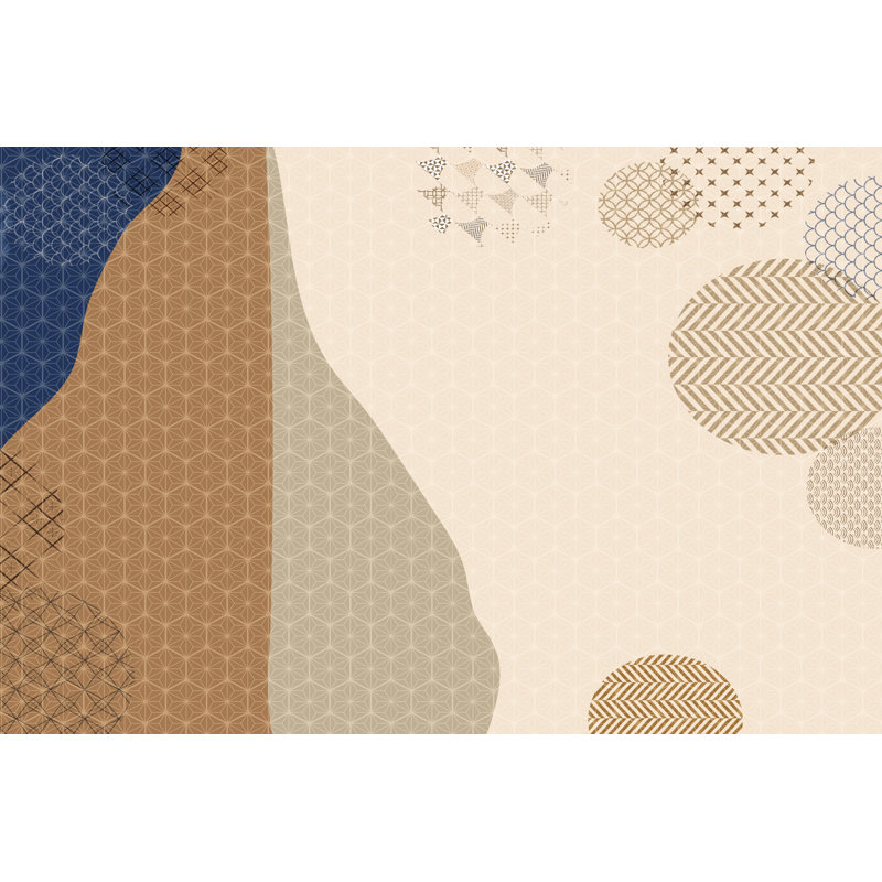 Demetricus Vinyl Machine Printed Area Rug, Rectangle 3'3.4" x 4'11.1"