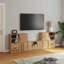 5 Piece TV Units With Storage ODDA Solid Wood Pine-383349113