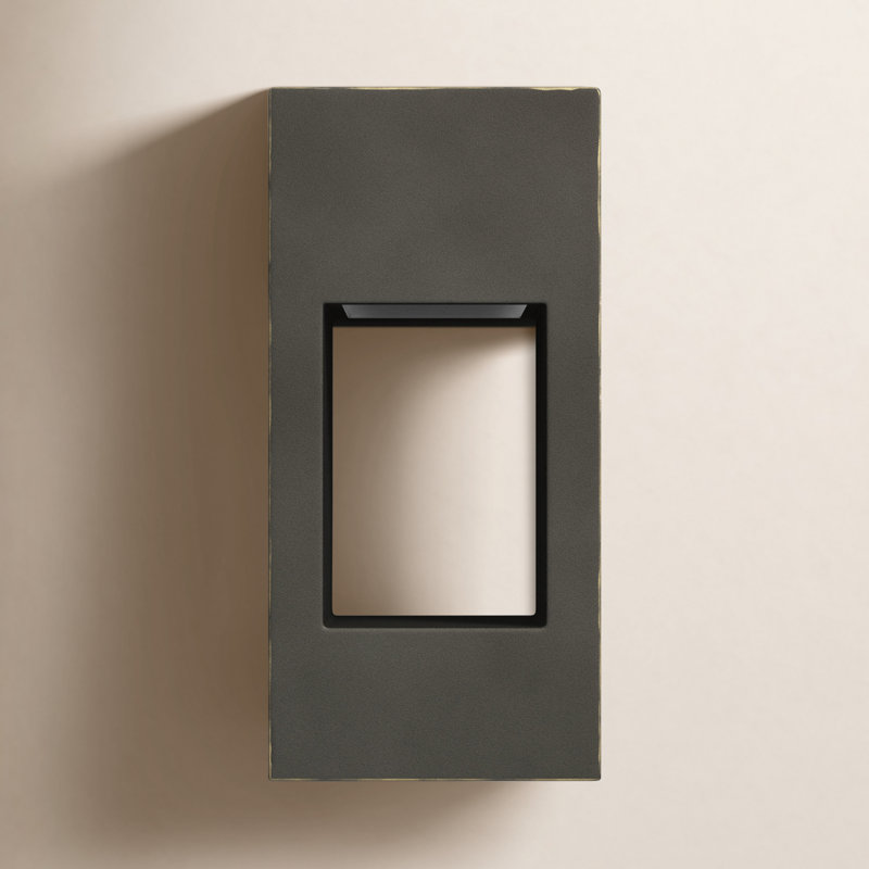 Testa LED Outdoor Wall Light, Antique Bronze, 12" H x 5.75" W x 5.75" D