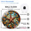 Horloge murale colorée en forme d'étoile de mer avec horloge murale 12 po