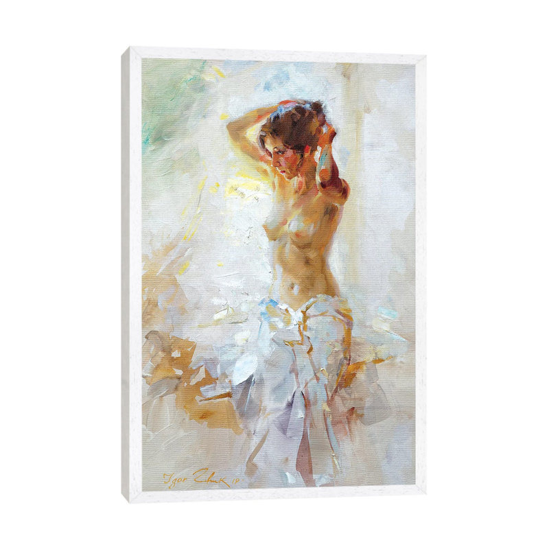 Model by the Window 1 Piece Wrapped Canvas Painting, 101.6 cm H x 66.04 cm W, White Framed Canvas