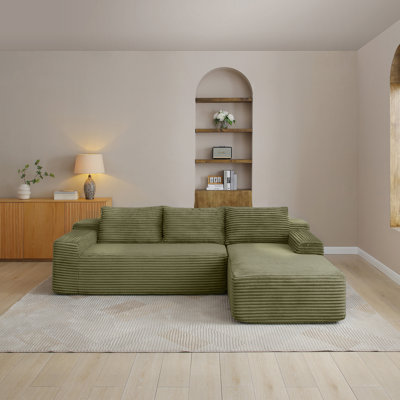 Modern Modular L-Shape Sofa Couch with Chaise