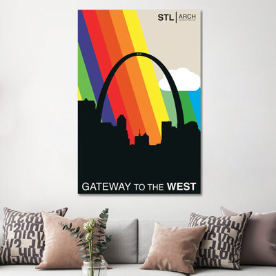 Gateway To The West - St. Louis by Benton Park Prints - Wrapped Canvas Print