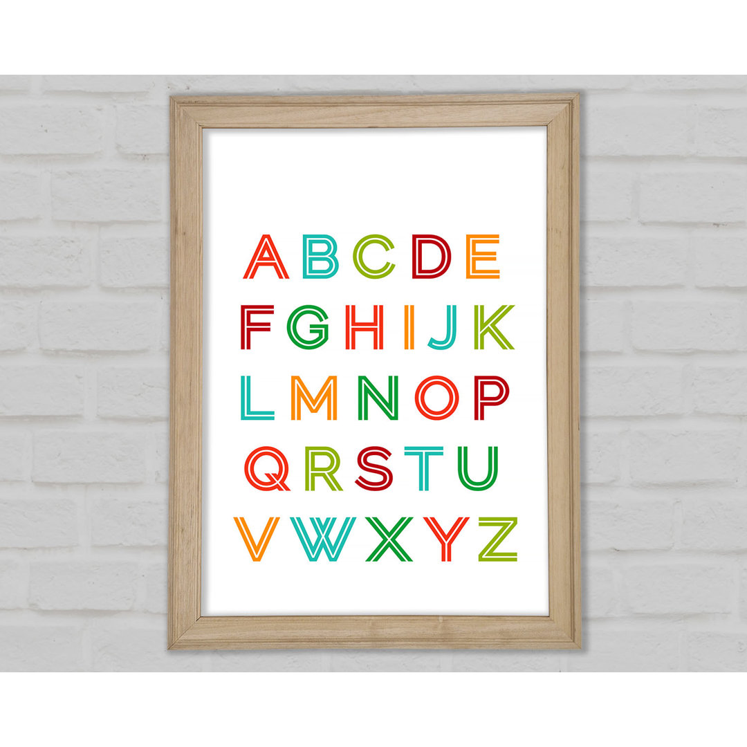 Alphabet Farben Gerahmter Druck