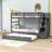 Deyaan Twin Over Twin Bunk Bed with Built-In Stairs , Trundle Bed Included-919047075