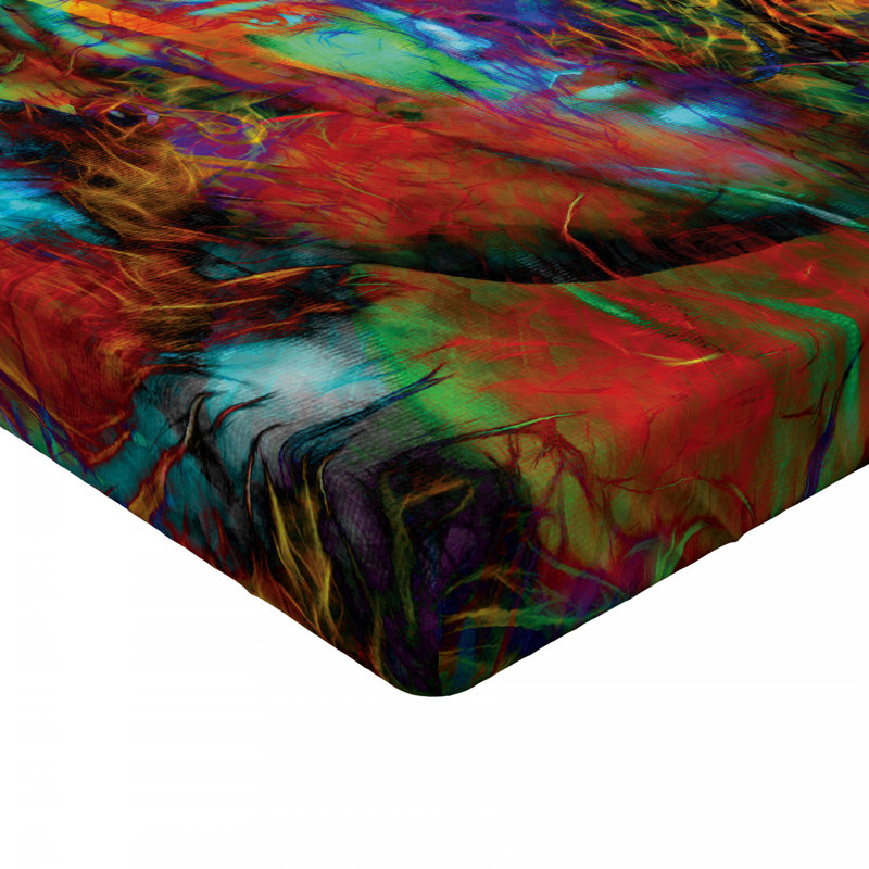 Microfiber Abstract Fitted Sheet, Full Fitted Sheet