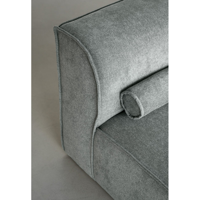 Flex Felix Upholstered Chaise Lounge, Olive, Right Hand Facing