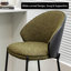 Chaise d'appoint à dossier noir et vert uni (ensemble de 2)-1239055957-1239055956