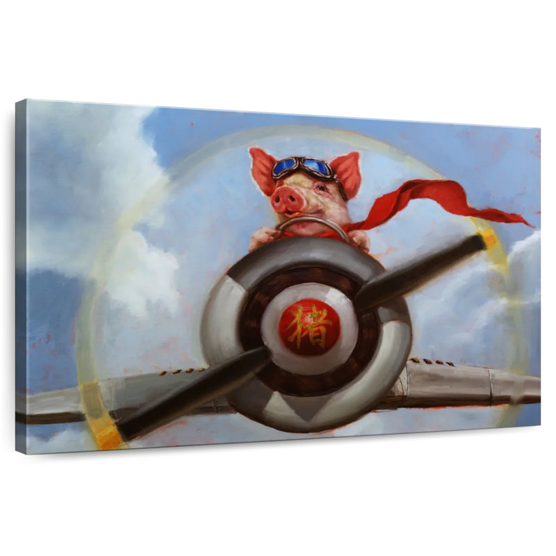 Brampt When Pigs Fly I, 30" H x 45" W