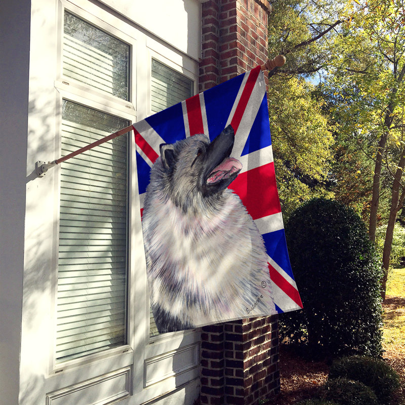 40 x 28 po en polyester britannique 2 faces english union jack drapeau maison, Keeshond