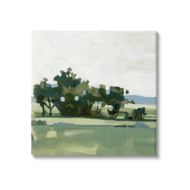 Art mural sur toile de prairie de campagne, L 17 po x H 17 po x P 1,5 po, Toile tendue