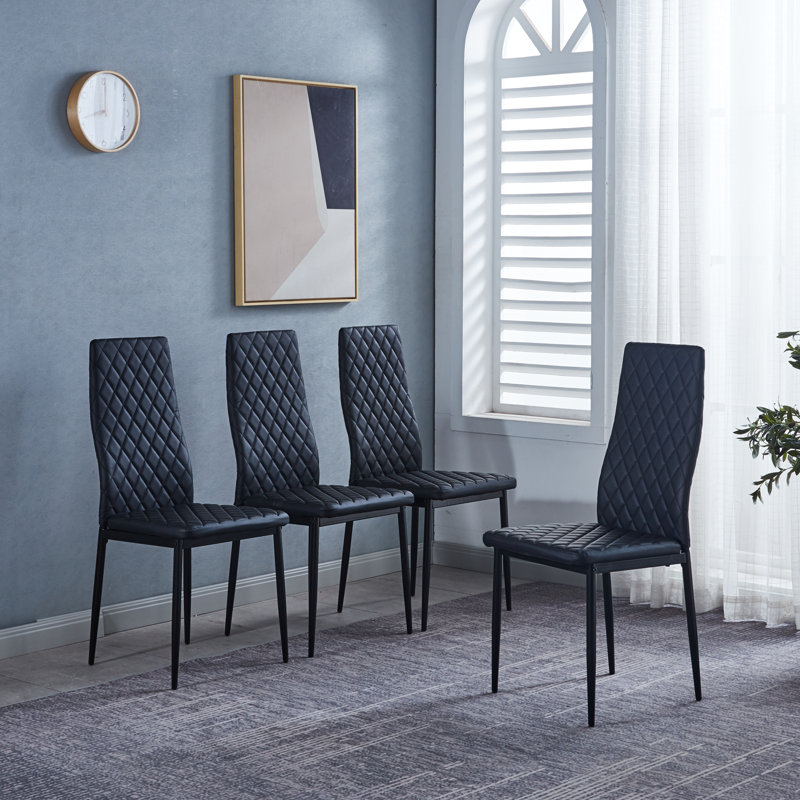 Ensemble de chaises de conférence Modern Home, 4, Noir