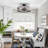 Amundson 25.3" Crystal Caged Ceiling Fan with Remote Control and Light Kit