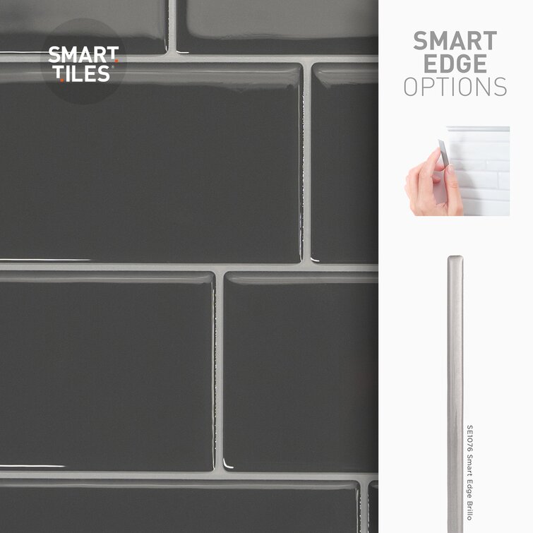 Smart Tiles Smart Edge Brillo Peel and Stick Backsplash Trim