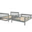 Lit superposé gris avec lit gigogne simple. Bois. Rangement fonctionnel. Idéal pour la chambre à coucher et le dortoir. Lit gigogne sans sommier gris. Fabrication robuste en bois. Spacieux pour ou-160792982
