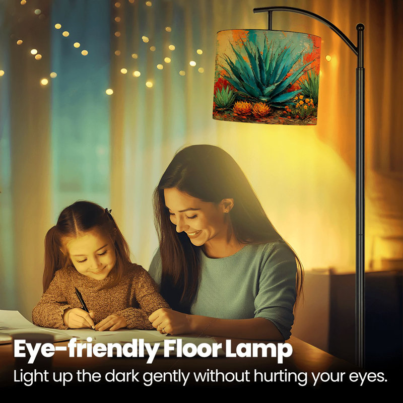 Lampe sur pied avec abat-jour réglable Arc