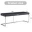 Banc à langer noir en métal argenté Caractéristique charmante - Chaise en cuir Pu pour différentes pièces Guide d'assemblage et d'installation simple inclus avec structure attrayante