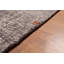 Tapis en laine gris unique noué à la main de 5 pi x 8 pi