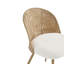 Ensemble de 4 chaises de salle à manger bohèmes en osier avec coussins moelleux-608349919