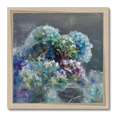 Abstract Hydrangea Dark 1 Piece Painting