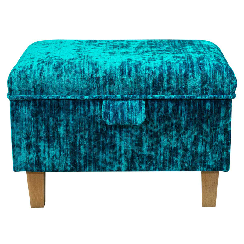 50.8cm Wide Rectangle Abstract Footstool Ottoman with Storage