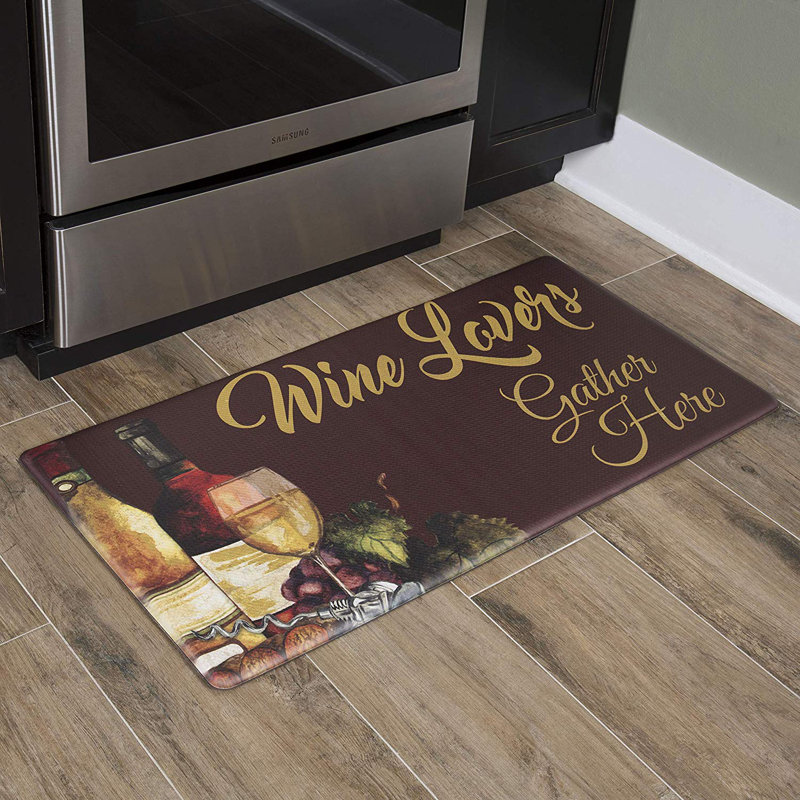Nicole Miller Cook N Comfort Wine Lovers Kitchen Mat