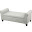 Banc chic avec rangement rembourré gris élégant pour les petits espaces-923701139
