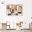 Ensemble de décorations murales « Quarry Wall Abstract » en style boho doré par Art Remedy, cadre noir, 10 x 15-241411079-241411105