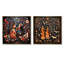 Indian Art Rajasthani Folklore Tales I - Art mural indien ensemble de salon de 2-102587607-102587608