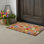 Paillasson 17 po x 29 po brun et blanc floral