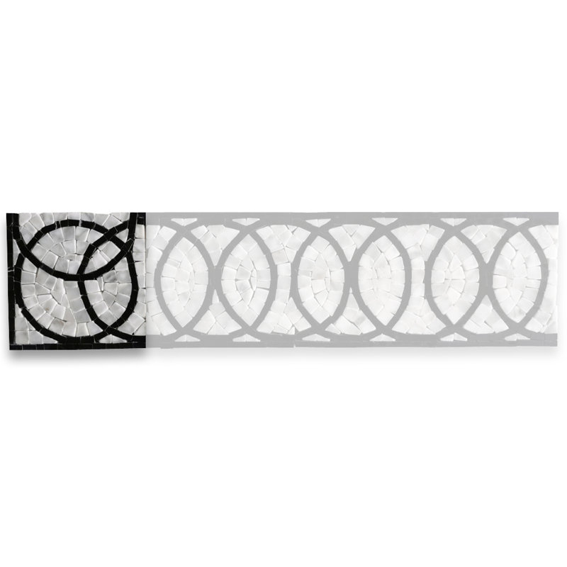 4'' x 4'' Matte Marble Decorative Accent Tile