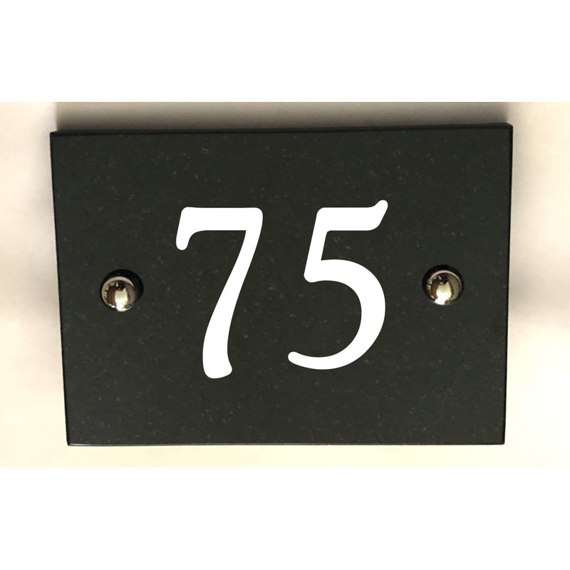 Brumby 10cm H Reflective Stone House Number, 75