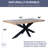 Discover Modern Elegance - Rectangle Dining Table with Mango Wood Top and Sturdy Spider Legs-832280149