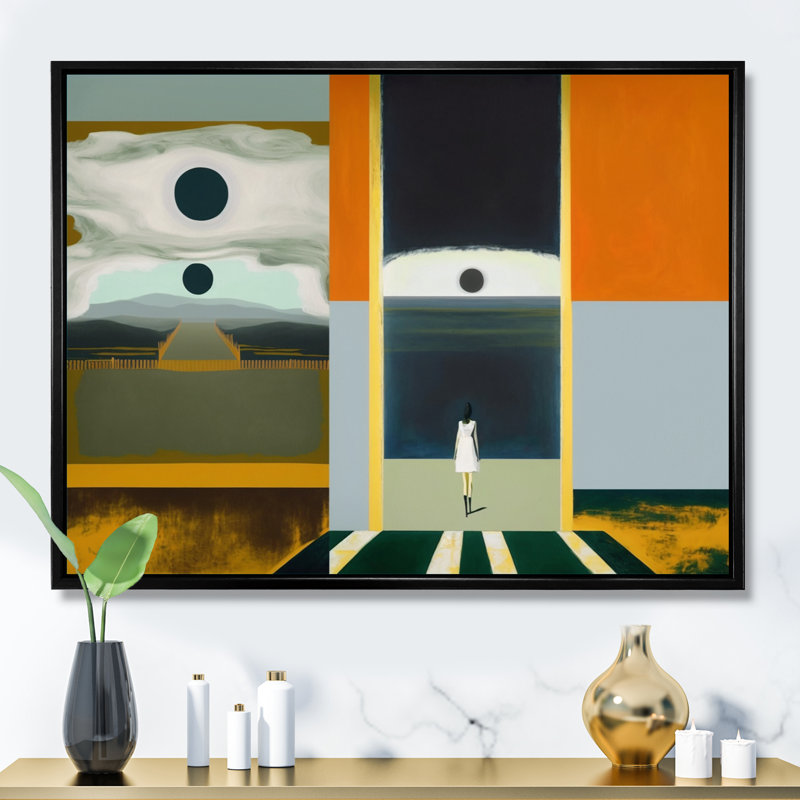 «Entrant dans l'inconnu II», reproduction sur toile, L 20 po x H 12 po, Cadre flottant noir