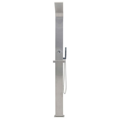 Plattekill Outdoor Stainless Steel Curved Shower Tower Panel