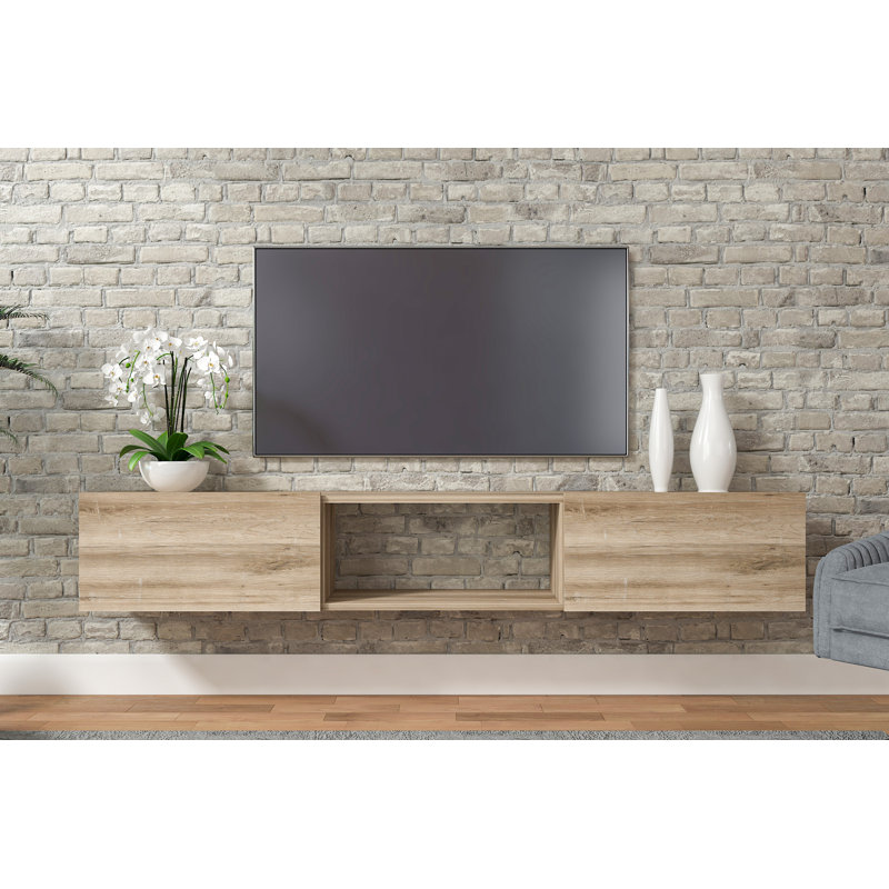 Sculley 71'' Floating TV Stand Up to 80" TV's Wall Mounted Media Console, Sacramento