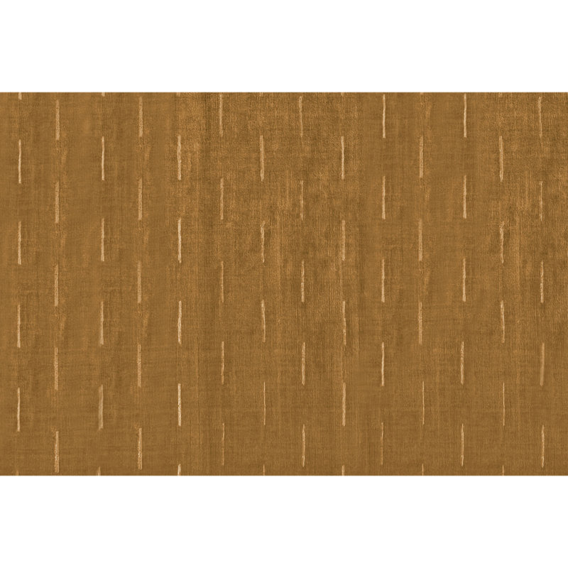 Tapis caramel noué à la main de haute qualité, Rectangle 6 pi x 9 pi
