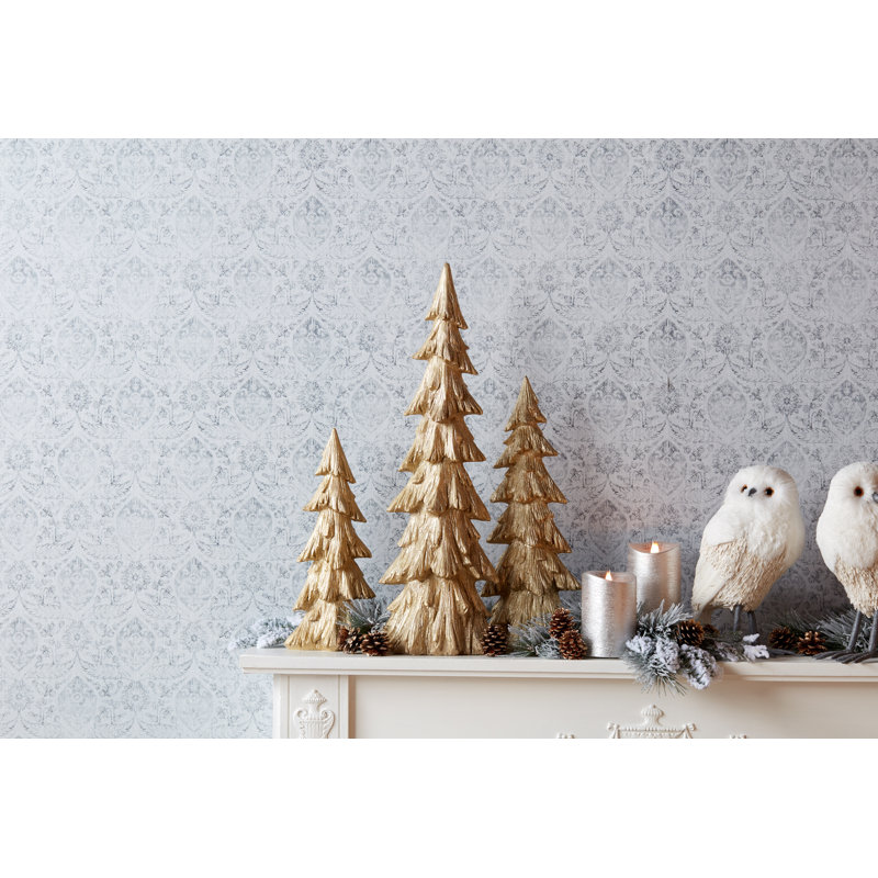 Rustic Gold Pine Tree (Set of 3), Gold