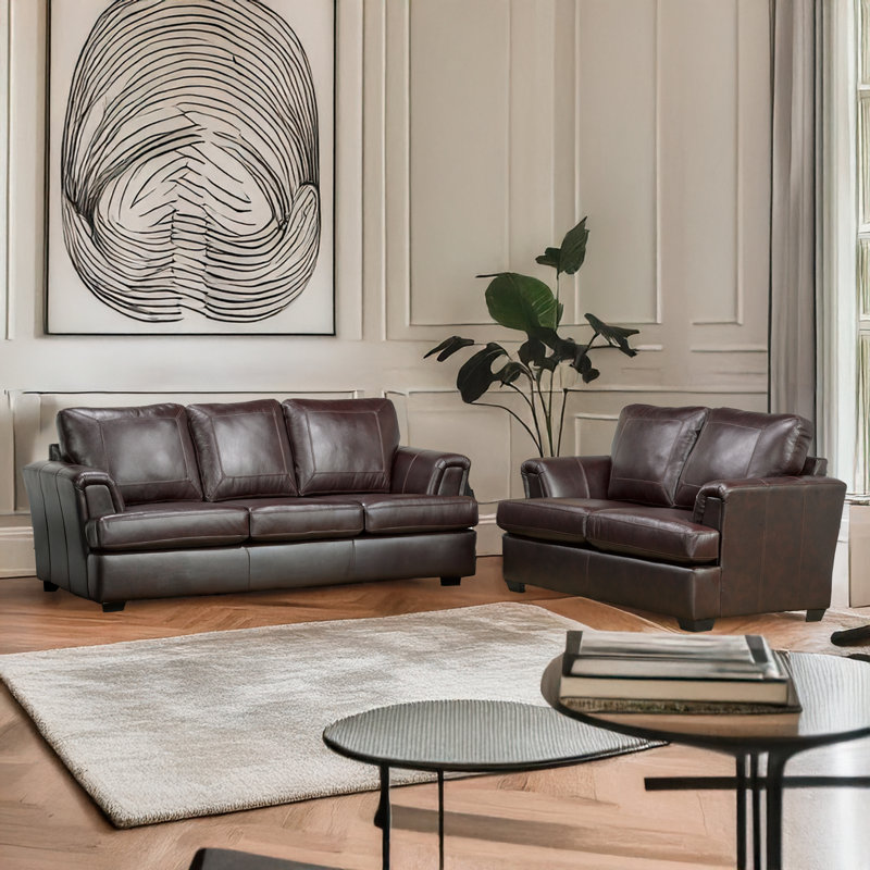 Verano Leather 2 Piece Living Room Set