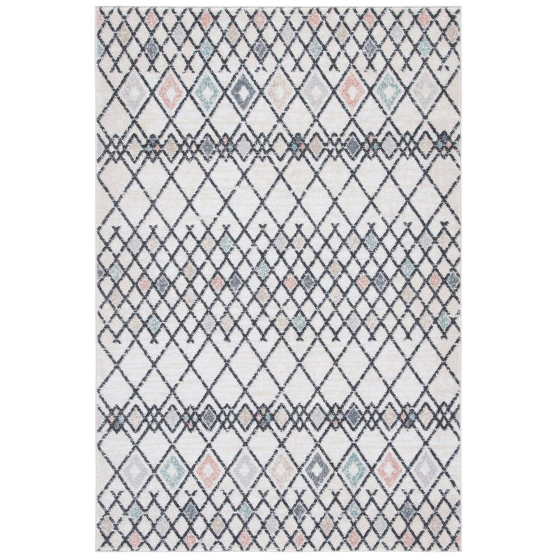 Ivory Elegance 4' x 6' Hand-Knotted Synthetic Rectangular Rug