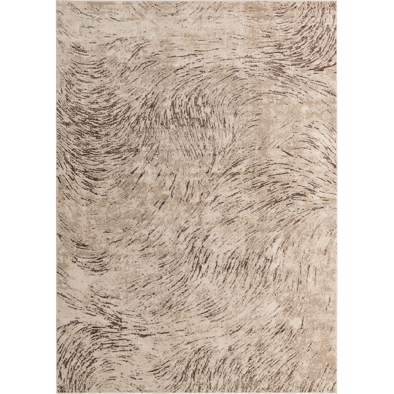 Contemporary Araceli Area Rug Sand Color, Rectangle 9' x 12'