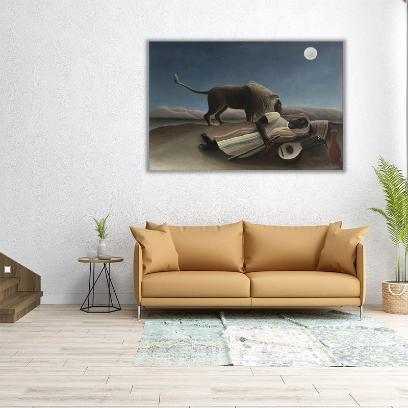 «The Sleeping Gypsy, 1897», reproduction d'art sur toile, H 16 po x l 24 po